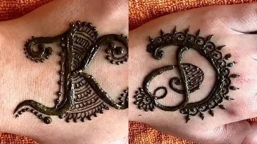 Initials henna design