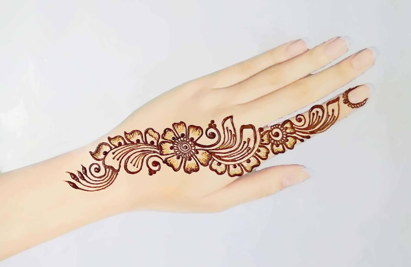 Henna Tattoo Mehndi Design Tattoos Stencils Prints on a Girl Female  Backhand Wedding and Eid Occasion Event Photo Stock Image - Image of  mehendi, beautiful: 266213487