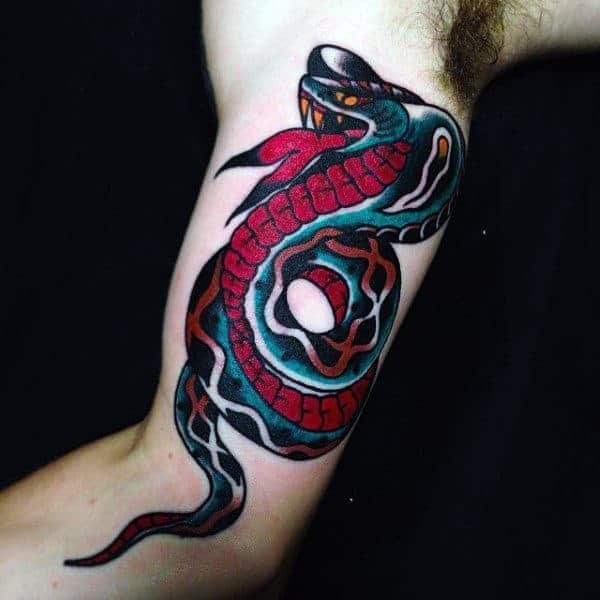 Snake traditional tattoo style